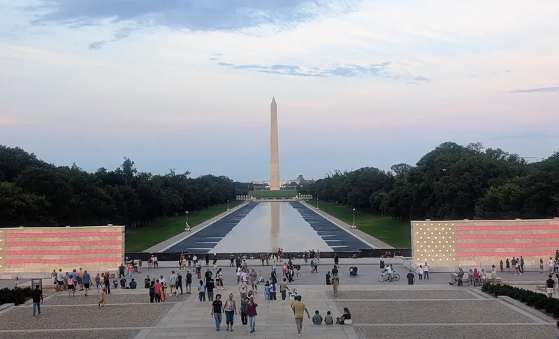 The Mall at dusk.